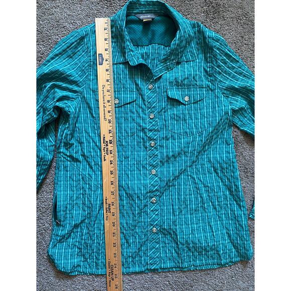 Green Eddie Bauer vented hiking/fishing shirt - Picture 5 of 9
